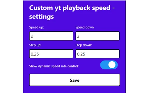 Custom Youtube Playback Speed – Atur Kecepatan Video YouTube - Screenshot 3