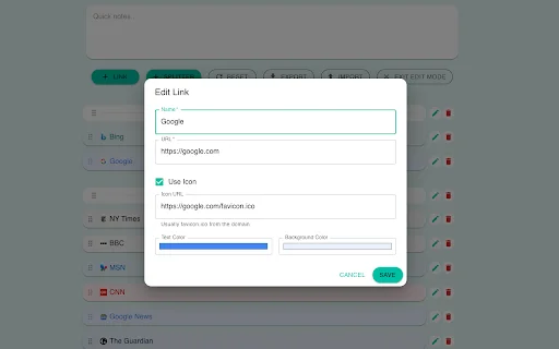 Awesome New Tab: Kustomisasi Halaman Tab Baru Anda Gratis - Screenshot 3