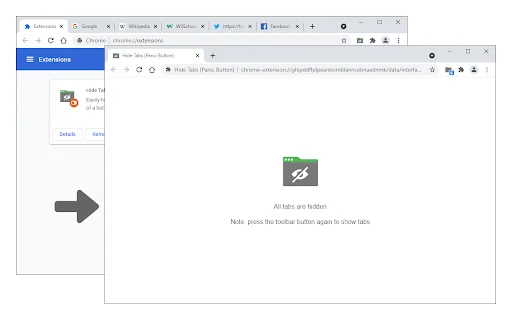 Download Hide Tabs (Panic Button) Terbaru – Sembunyikan Tab Cepat - Screenshot 1