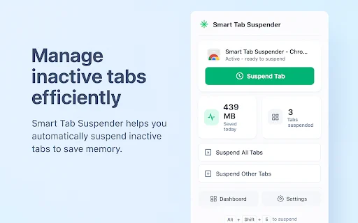 Download Smart Tab Suspender Terbaru – Hemat RAM & Percepat Chrome - Screenshot 1