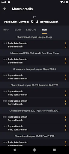 Download LiveScore Football Terbaru – Update Skor & Statistik - Screenshot 7