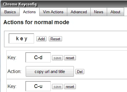 Download Keyconfig untuk Chrome – Navigasi Vim Cepat & Efisien - Screenshot 1