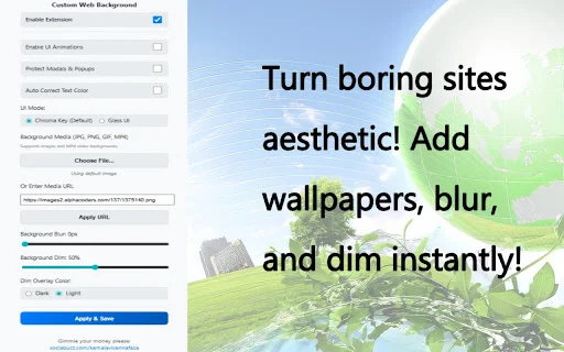 Custom Web Background: Kustomisasi Latar Belakang Browser Anda - Screenshot 5