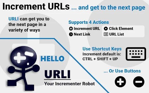 URL Incrementer: Navigasi Halaman Cepat & Otomatis untuk Chrome - Screenshot 1