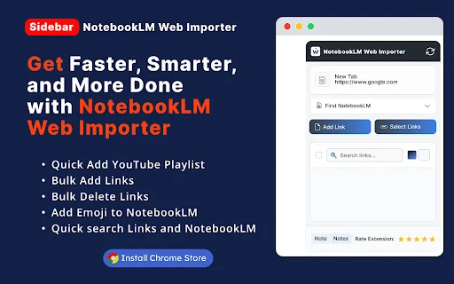 Download Notebooklm Web Importer Terbaru – Simpan Link & YT Mudah - Screenshot 1
