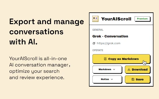 Download YourAIScroll Terbaru – Ekspor Chat AI ke Markdown - Screenshot 1