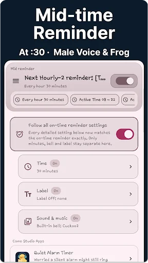 Download Hourly Reminder – Mid Alarm APK Terbaru – Pengingat Waktu - Screenshot 2