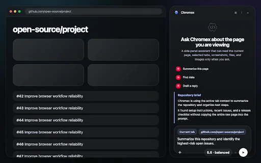 Download Chromex Terbaru – Asisten Browser AI Tercanggih - Screenshot 1