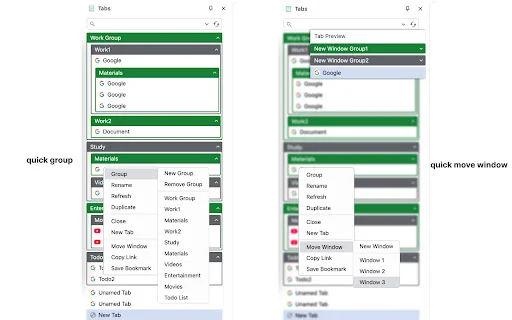 Vertical SidePanel Tab Group Manager – Kelola Tab Lebih Efisien - Screenshot 1