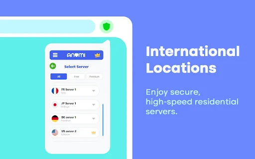 Anomi VPN: Ekstensi Chrome VPN Residensial Gratis Tercepat - Screenshot 2