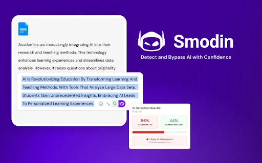 Smodin AI Detector & Humanizer – Deteksi & Ubah Teks AI Jadi Alami - Screenshot 1