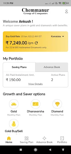 Download Chemmanur Gold Saver App Terbaru – Investasi Emas Aman - Screenshot 1