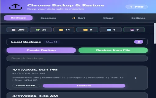 Download Chrome Backup & Restore – Cadangkan Data Browser Gratis - Screenshot 1