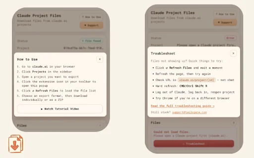 Download Claude Project Downloader – Ekspor File Proyek Gratis - Screenshot 5