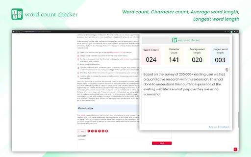 Word Counter Chrome – Alat Hitung Kata & Karakter Gratis - Screenshot 1