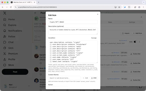 Download Twitter Filter Terbaru – Kelola Linimasa X Anda Gratis - Screenshot 3