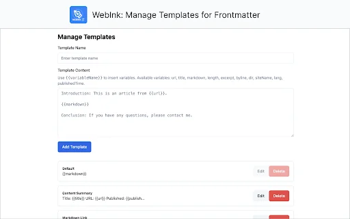WebInk: Konversi Web ke Markdown Terbaik – Unduh Gratis - Screenshot 3