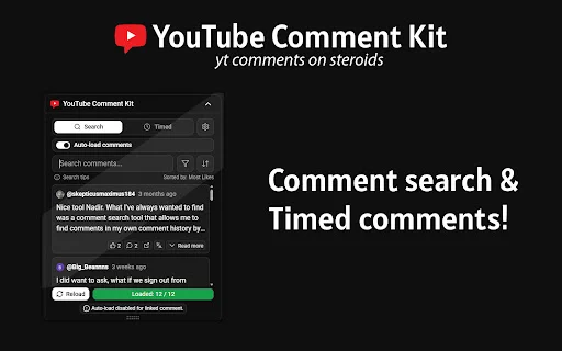 YouTube Comment Kit: Cari Komentar & Waktu di YouTube – Unduh Gratis - Screenshot 1