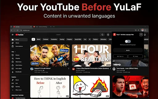YuLaF – Filter Video YouTube Berdasarkan Bahasa Secara Efektif - Screenshot 1