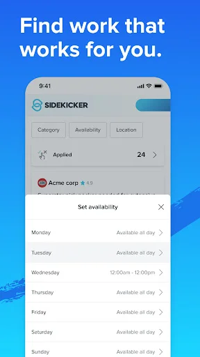 Download Sidekicker: Worker App Terbaru – Cari Kerja Fleksibel - Screenshot 4
