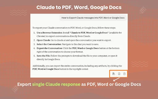 Ekspor Claude ke PDF, Word, dan Google Docs – Mudah & Cepat - Screenshot 2