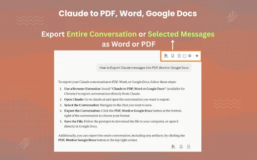 Ekspor Claude ke PDF, Word, dan Google Docs – Mudah & Cepat - Screenshot 3