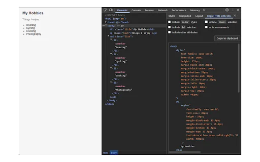 Download Copy HTML with CSS – Salin Elemen & CSS dengan Mudah - Screenshot 2
