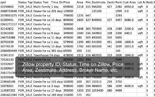 Real Estate Data Scraper: Ekstrak Data Zillow ke Excel Gratis - Screenshot 3