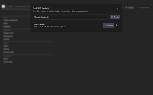 Download Aura Start Terbaru – Kelola Link & Tab Browser Gratis - Screenshot 5