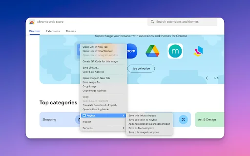 Download Anybox Ekstensi Browser – Simpan Link & Gambar Mudah - Screenshot 1