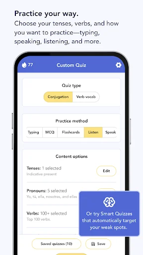 Download Ella Verbs: Belajar Konjugasi Kata Kerja Spanyol - Screenshot 7