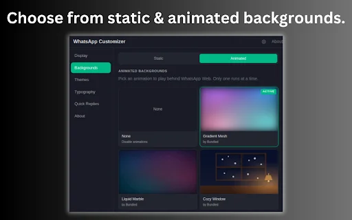 WhatsApp Web Customizer: Kustomisasi Tema & Fitur Privasi - Screenshot 3