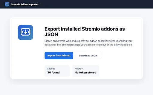 Download Stremio Addon Importer Terbaru – Backup Addon Mudah - Screenshot 1