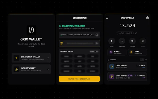 Download 0xio Wallet Terbaru – Dompet Octra Network Aman & Cepat - Screenshot 1