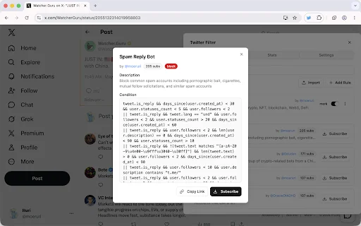 Download Twitter Filter Terbaru – Kelola Linimasa X Anda Gratis - Screenshot 4