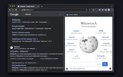 Download Open in Sidebar Terbaru – Browsing Dual-Pane Gratis - Screenshot 1