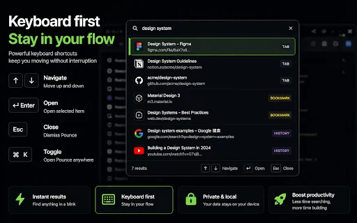 Pounce: Temukan Tab, Bookmark, dan Histori dengan ⌘K Cepat - Screenshot 4