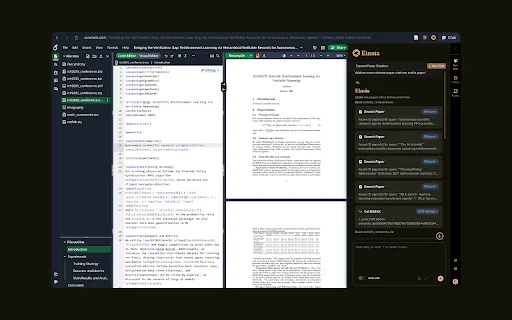 Einsia: AI Research Agent Overleaf – Asisten Penulis LaTeX - Screenshot 4