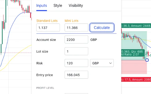 Lot Size Calculator TradingView – Hitung Lot Forex Otomatis - Screenshot 4