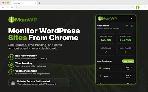 MainWP Browser Extension: Pantau Situs WordPress Anda Mudah - Screenshot 4