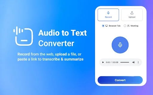 Audio to Text Converter – Transkripsi AI Akurat & Cepat - Screenshot 1