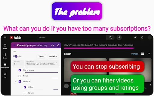 Download Channel Groups and Rating YouTube – Atur Langganan - Screenshot 1