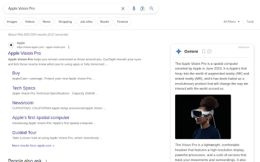 AI next to search results: Dapatkan Ringkasan Gemini Instan - Screenshot 2