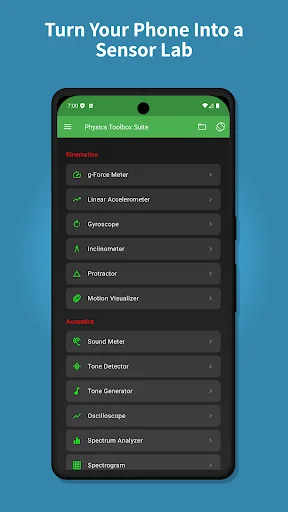 Download Physics Toolbox Sensor Suite – Lab Fisika Gratis - Screenshot 1