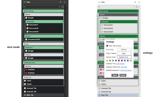 Vertical SidePanel Tab Group Manager – Kelola Tab Lebih Efisien - Screenshot 4