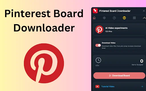 Pinterest Board Bulk Downloader: Unduh Pins & Video Pinterest - Screenshot 1