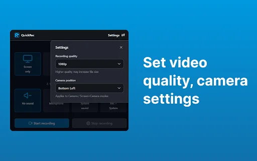 Unduh QuickRec Terbaru – Perekam Layar & Webcam Gratis - Screenshot 3
