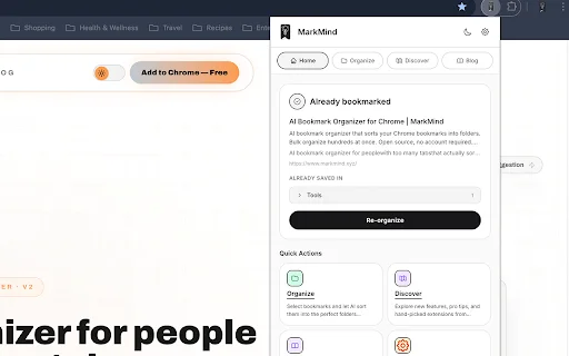 MarkMind: Atur Bookmark Chrome Anda dengan Bantuan AI Terbaru - Screenshot 4