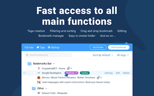 Download Bookmanize – Pengelola Bookmark Terbaik & Tercepat - Screenshot 1