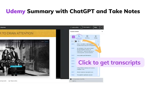 NoteGPT: Ringkasan Udemy dengan ChatGPT & Claude – Unduh Gratis - Screenshot 1